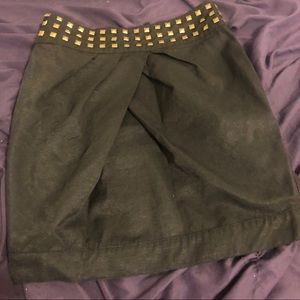 Black steam punk studded skirt